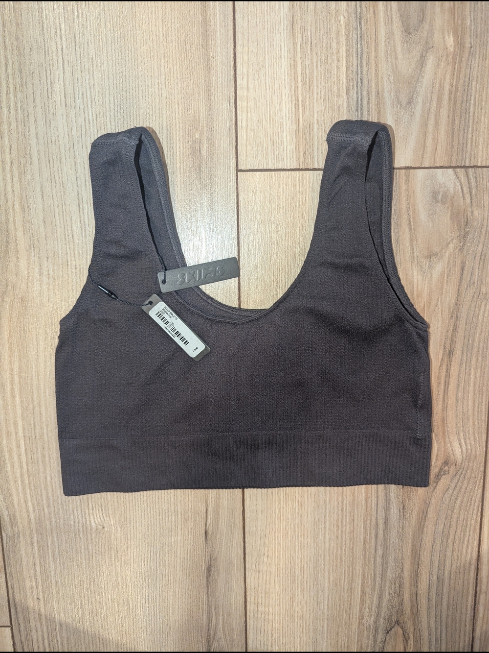 SKIMS Charcoal Seamless Scoop Bralette